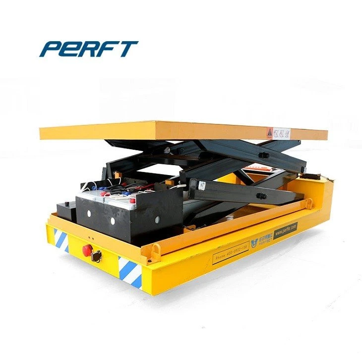 Battery Powered Rail Transfer Cart With Lifting Device